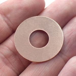 0.8 x 25 mm ,  Raw Copper Round Disc Findings  - No Hole