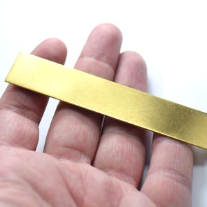 Raw Brass  Rectangle Shape Blanks  -   No Hole  Findings ,  0.8 x 18 x 100 mm