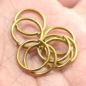 1.5 x 16 mm ,  Raw Brass  Jump Rings Findings