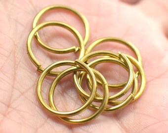 1.5 x 16 mm ,  Raw Brass  Jump Rings Findings