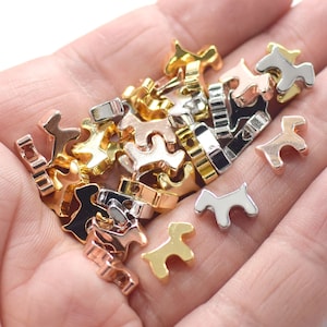 3 x 8 x 11 mm ,  Tiny Solid Dog Beads - Hole 1.8 mm - NF0637