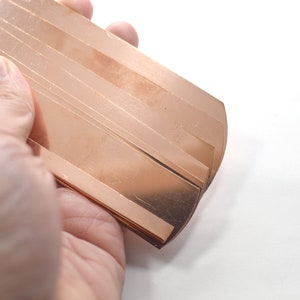 Optional - Raw Copper Sheet Bracelet Cuff Blanks -  Personalized Bracelet Sheet Blanks - Flat