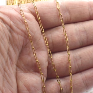 2 x 6  mm ,  Raw Brass Soldered Rectangle Chains