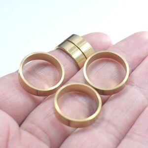 Raw Brass Round Ring Charms  -  19 mm Diameter -17 mm Hole - 5 mm Width