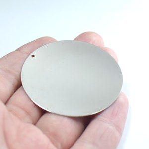 0,5 x 52 mm, disco de estampagem redondo prateado - resultados redondos de 1 furo