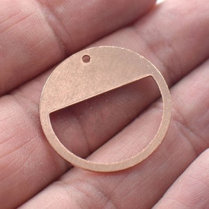 0.8 x 25 mm ,  Raw Copper Round Findings  - 1 Hole