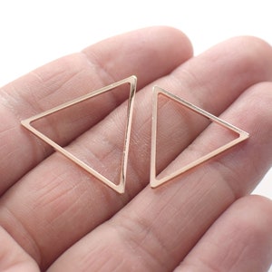 Rose Gold Plated  Triangle  Ring  Shape Findings