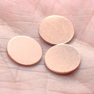 0.8 x 12 mm ,  Raw Copper Round Coin Findings  - No Hole
