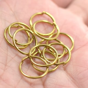 1.2 x 14 mm ,  Raw Brass  Jump Rings Findings