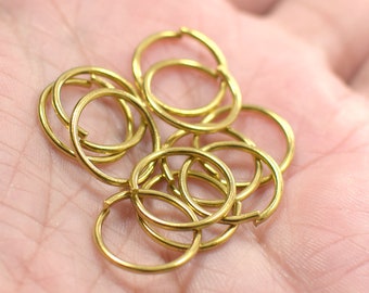 1.2 x 14 mm ,  Raw Brass  Jump Rings Findings