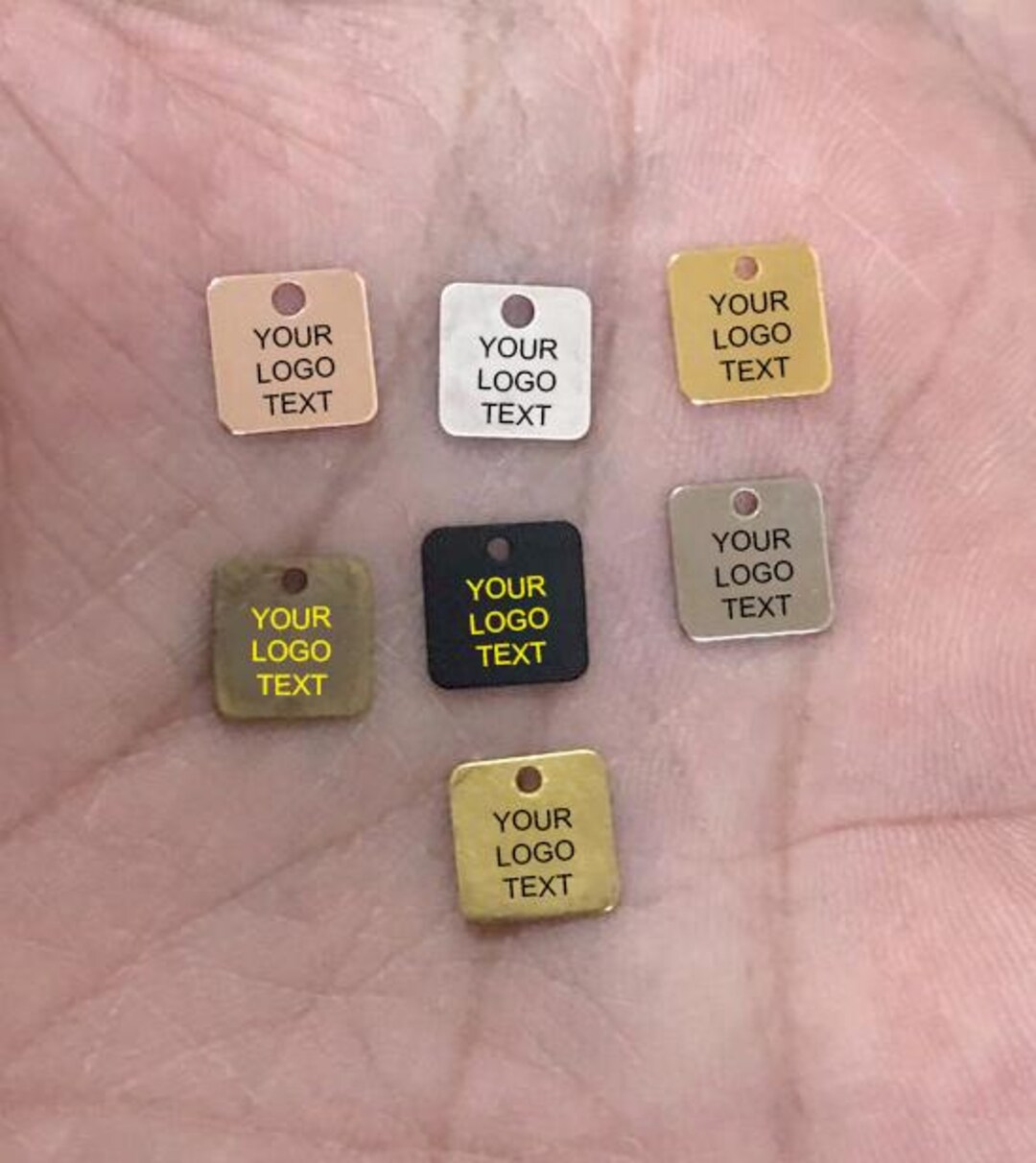 Custom Jewelry Square Logo Charms -personalized Logo Square Charms ...