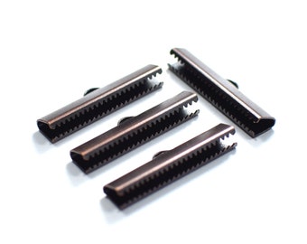 Antike Kupfer Band Crimps - Band Crimp - 6 x 30 mm