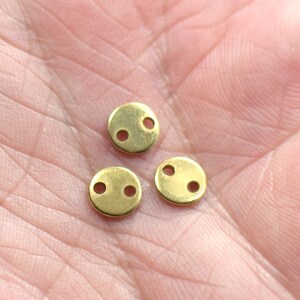 0,8 x 6 mm, Rohmessing Stamping Disc - Runde 2 Loch Erkenntnisse