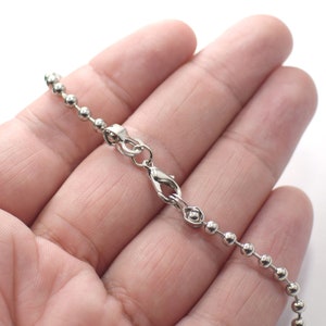 3,2 mm , Silver Tone afgewerktketting