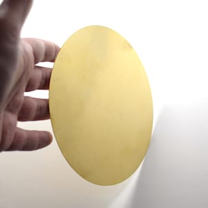 150 mm Rohes Messing Große Runde Disc Zubehör - ( Kein Loch ) - 0,5 x 150 mm
