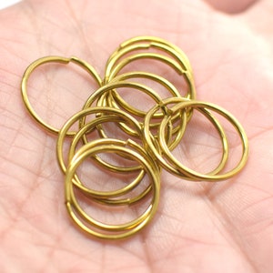 1.2 x 16 mm ,  Raw Brass  Jump Rings Findings