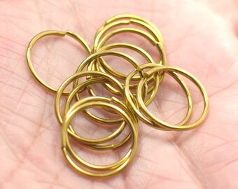 1.2 x 16 mm ,  Raw Brass  Jump Rings Findings