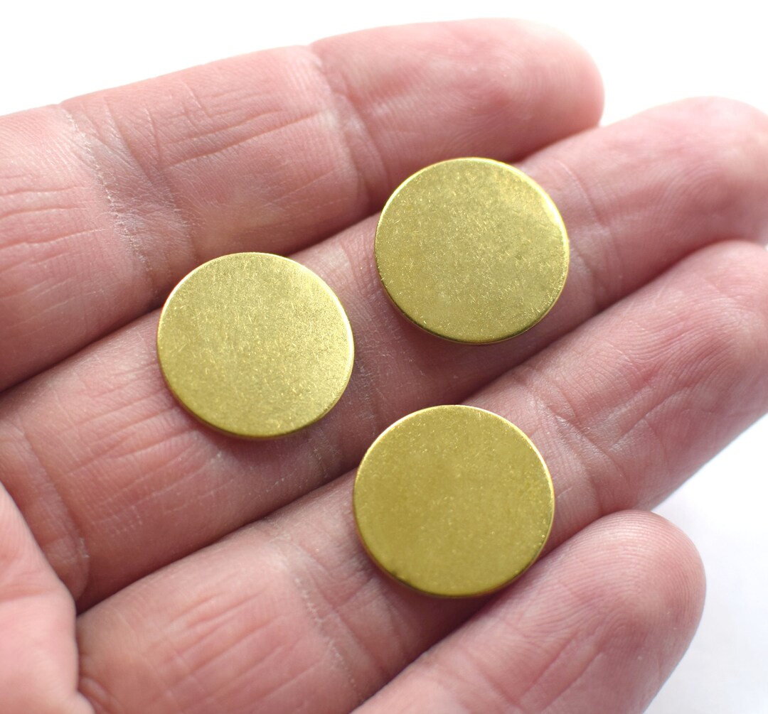 0,8 x 16 mm , Raw Brass Stamping Disc Round No Hole Bevindingen Etsy