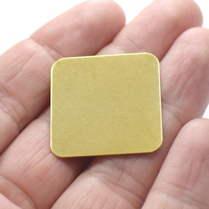 Raw Brass  Square  Shape Blanks  - No Hole  Findings ,  0.5 x 27.5 x 27.5 mm