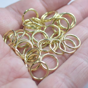 1.2 x 10.5 mm ,  Gold Tone  Jump Rings Findings