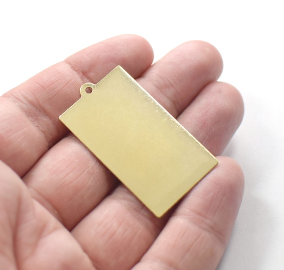 X 24 X 43 Mm Raw Brass Rectangle Stamping Blanks Charms