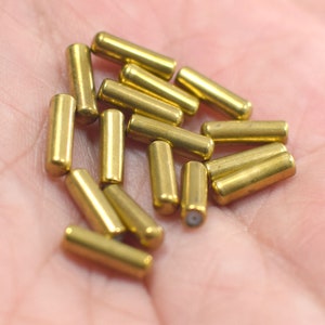 3 x 10  mm , Raw Brass  Needle Pin Rubber Stoppers