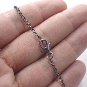 2 x 3 mm , Gunmetal Finished Necklace Chain