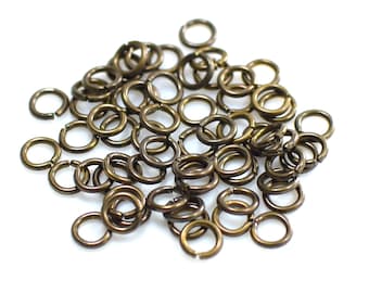 1.2 x 7 mm ,  Antique Brass  Jump Rings Findings