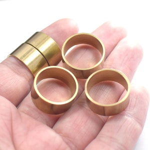 Raw Brass Round Ring Charms  -  21 mm Diameter -19 mm Hole - 10 mm Width