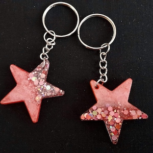Personalised Resin Star Keyring