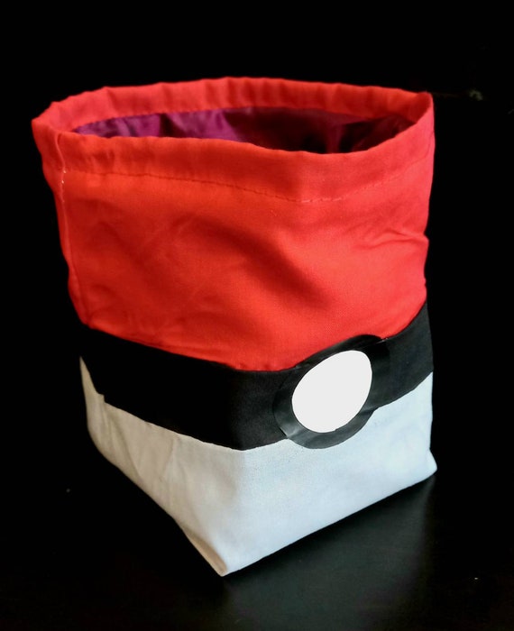 Extra Large Dice Bag - Drawstring Dice Bag - Pokemon - Pokeball - Comic