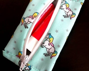 Popcorn Täschchen - Kleines Reißverschlusstäschchen, Würfeltasche, Schminktasche, Hundetasche, Schnullertasche, Schlüsseltäschchen