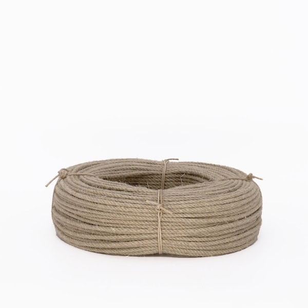 100% Natural Hemp Rope - 6mm to 26mm - Natural rope for decoration, plinth, railing, stair banister, crafts, DIY