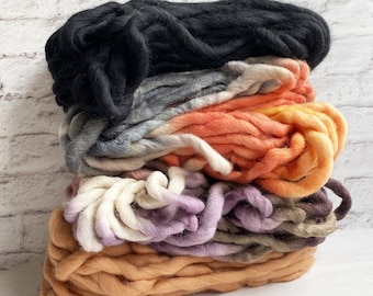 100% Chunky Superwash XXL Wool - 30m / 200g - For needlepoint or crochet 15-20 - Wool for weaving, crochet, knitting, macramé