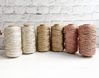 3mm 100m Synthetic Braided Thread Lurex Premium Macrame and Crochet Yarn - Crochet Bag Making, Outdoor Macrame, Hanging Ropes, DIY