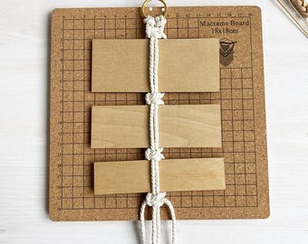 Macrame Knot Spacer Kit - 6 Pieces Different Size Wooden Kit for Macrame Knot Measurements, DIY