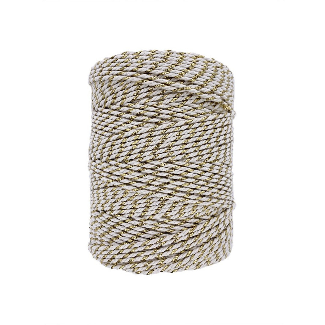 Tex Rope Recycled Macrame Twisted Cotton Rope 1mm to 3mm, 100m Macrame Cable ...