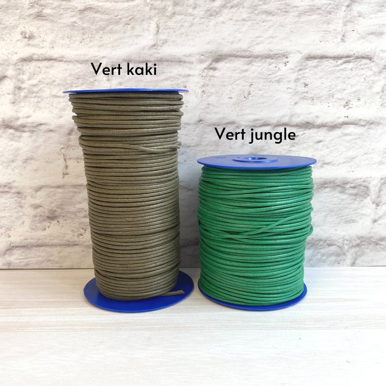 Waxed cotton thread by 10 meters 2.4mm Color of your choice Thread for making jewelry, bracelets, DIY necklaces image 9