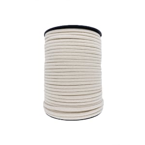 Braided cotton piping with cotton core 100 meters - from 2 to 16 mm - 100% natural & hypoallergenic material - Made in France