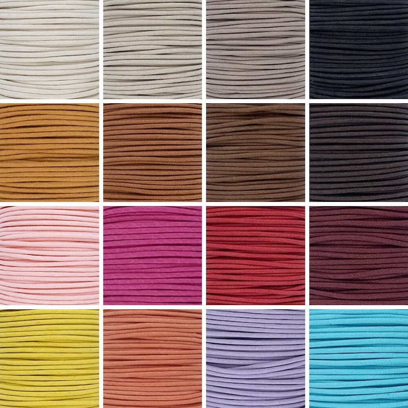 Waxed cotton thread by 10 meters 2.4mm Color of your choice Thread for making jewelry, bracelets, DIY necklaces image 2