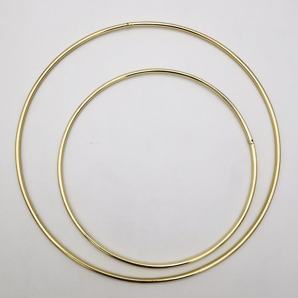 4 Cerceaux Métal Doré Antique ø30 Cm – Pour Attrape-rêves, Macramé, Déco Murale, DIY – épaisseur 3 Mm - 11