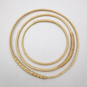 Anillo circular de mimbre DIY para macramé, aro, para atrapasueños, árbol de la vida, base de corona de flores secas en la pared