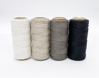 Waxed Linen Thread 0.9mm 180m - Twine, Waxed Cord for Micro Macrame, Jewelry, Macrame, "Baker's Twine", Scrapbooking, Bag, Rug, Lamp
