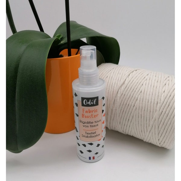 Spray colle stabilisateur de tissu et macramé - Marque Odif - Fabric Booster 200ml - Durcisseur & fixateur