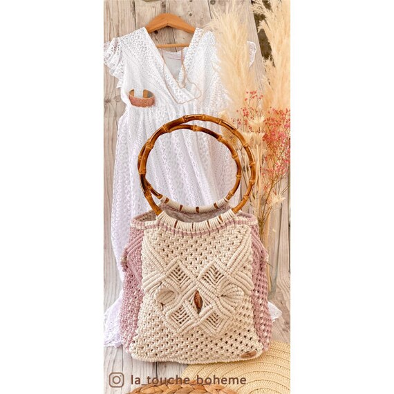 Set de asas redondas de bambú para bolsos y bricolaje Creación