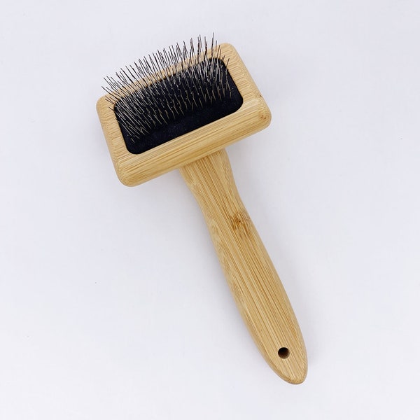 Brosse macramé, brosse à franges, pour feuilles et plumes macramé, accessoire macramé, brosse métallique avec manche en bois, peigne