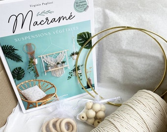 Kit DIY suspension de plante en intérieur et extérieur macramé - Idéal pour les débutants, idée cadeau anniversaire et fêtes