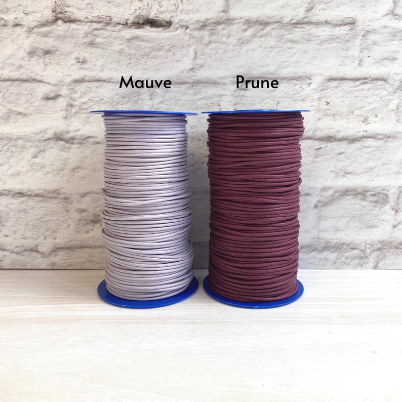 Waxed cotton thread by 10 meters 2.4mm Color of your choice Thread for making jewelry, bracelets, DIY necklaces image 6