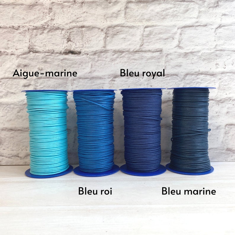 Waxed cotton thread by 10 meters 2.4mm Color of your choice Thread for making jewelry, bracelets, DIY necklaces image 7