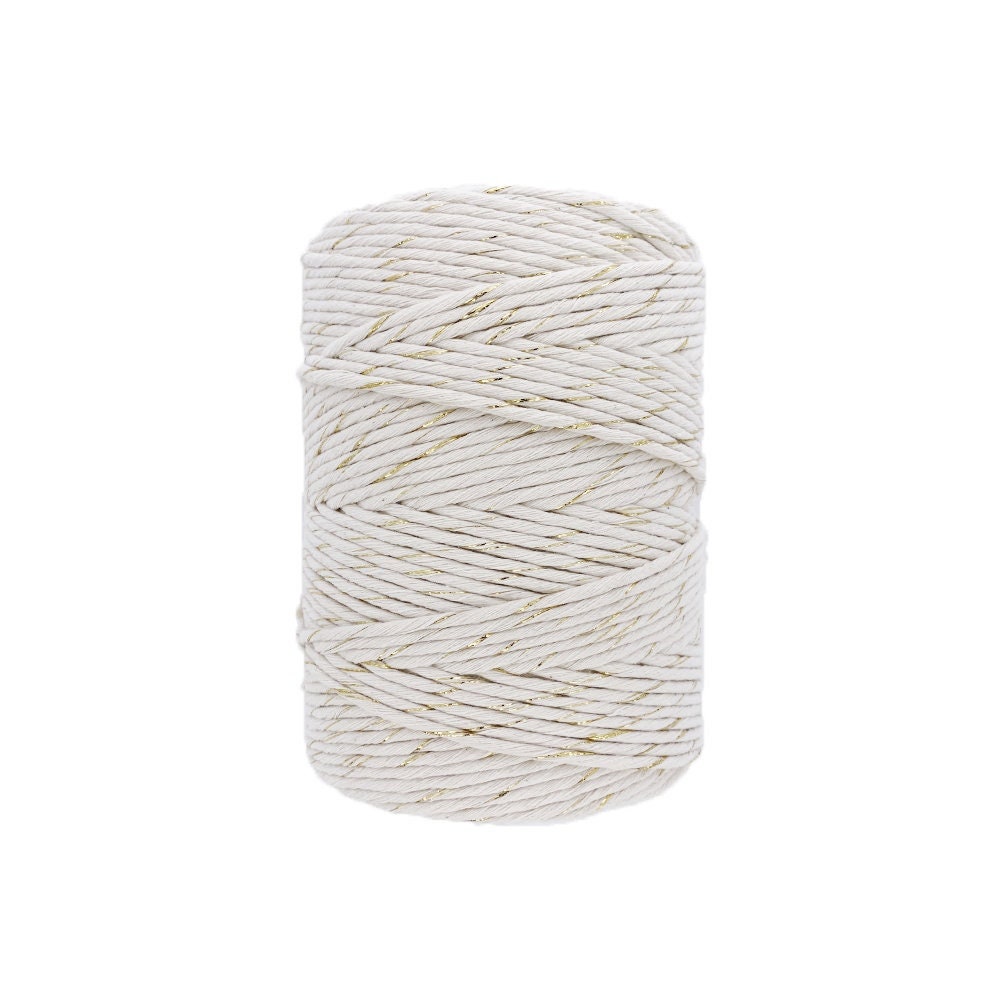 Braided Cotton Cord 9mm Made of Recycled OEKO-TEX Cotton 